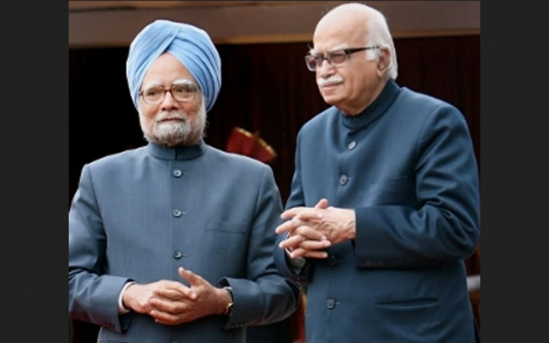 Manmohan Singh and LK Advani